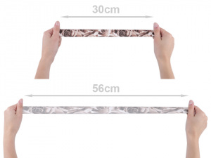 Pruženka šíře 27 mm s potiskem růže