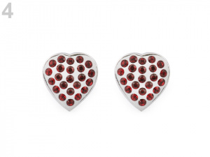 Náušnice se Swarovski Elements srdce