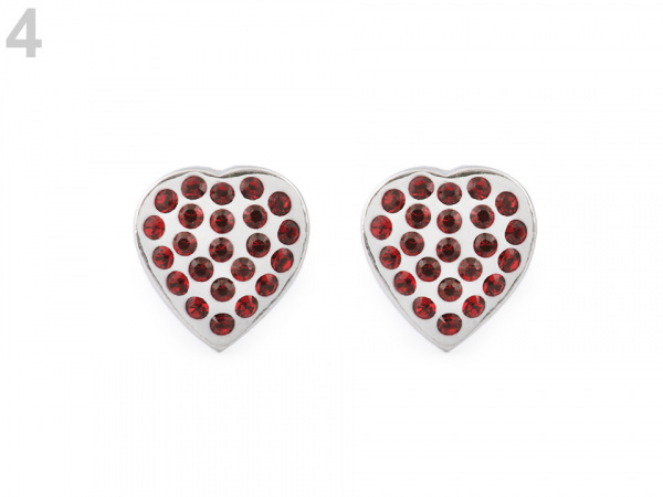 Náušnice se Swarovski Elements srdce