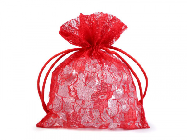 Dárkový pytlík krajkový 10x13 cm