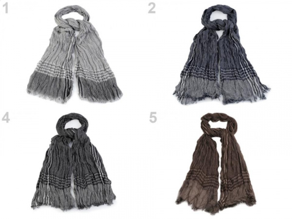 Pánská šála mačkaná 90x190 cm