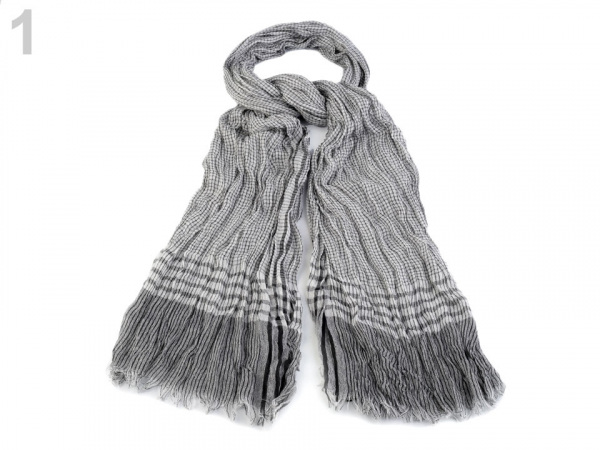 Pánská šála mačkaná 90x190 cm