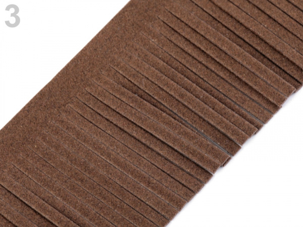 Třásně z eko kůže šíře 50 mm