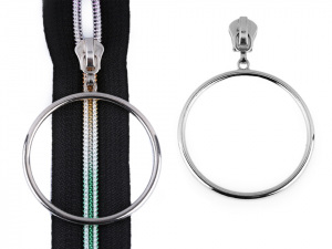 Jezdec ke spirálovým zipům 5 mm s velkým kroužkem