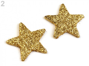 Vánoční hvězda s glitry Ø30 mm