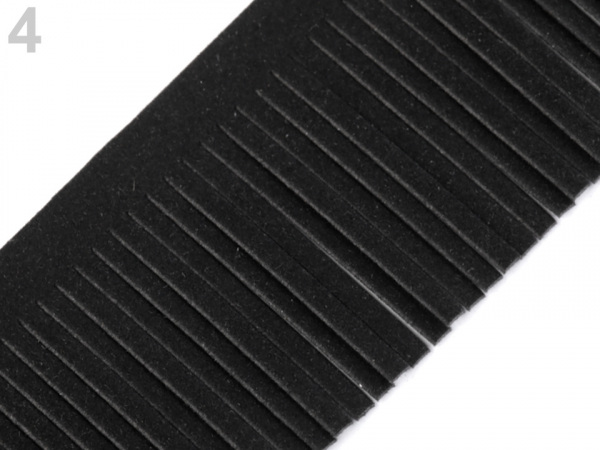 Třásně z eko kůže šíře 50 mm