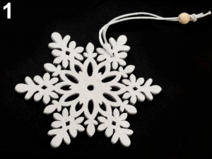 Dřevěná dekorace vločka