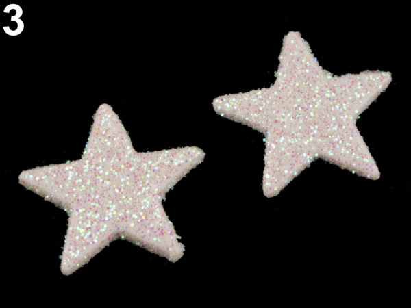 Vánoční hvězda s glitry Ø30 mm