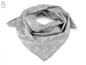 Bavlněný šátek s kotvami 65x65 cm