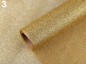 Dekorační síťka s lurexem šíře 48 cm