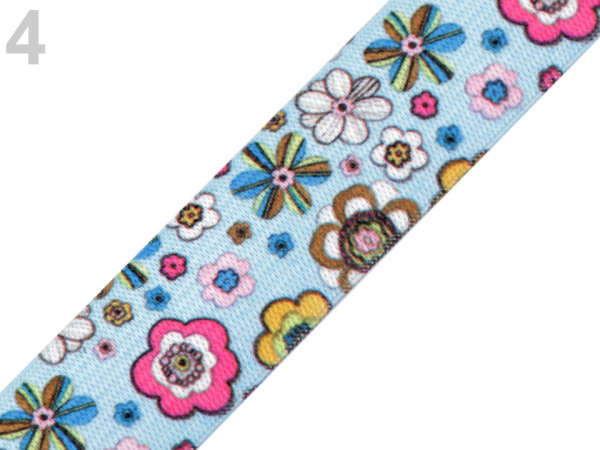 Pruženka s potiskem v různých dezénech šíře 25 mm