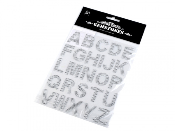 Samolepicí písmena z kamínků