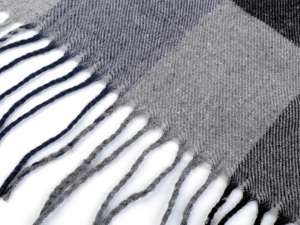 Pánská šála s třásněmi 30x170 cm