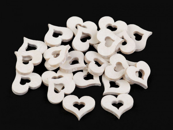 Dřevěné srdce 17x20 mm