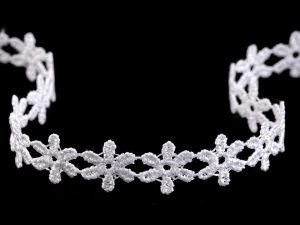 Vzdušná / jemná krajka / vsadka šíře 16 mm květy