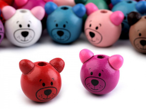 Dřevěná hlava medvídek Ø24 mm