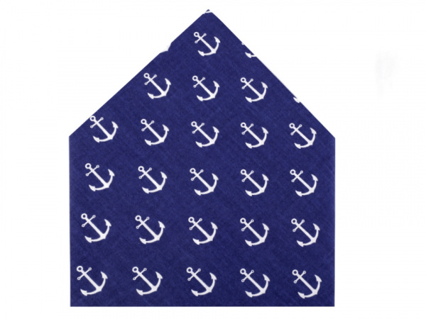 Bavlněný šátek s kotvami 65x65 cm