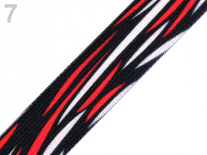 Pruženka s potiskem v různých dezénech šíře 25 mm