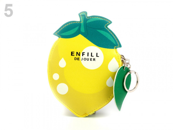 Dětská peněženka / klíčenka jahoda, kaktus, citron, ananas