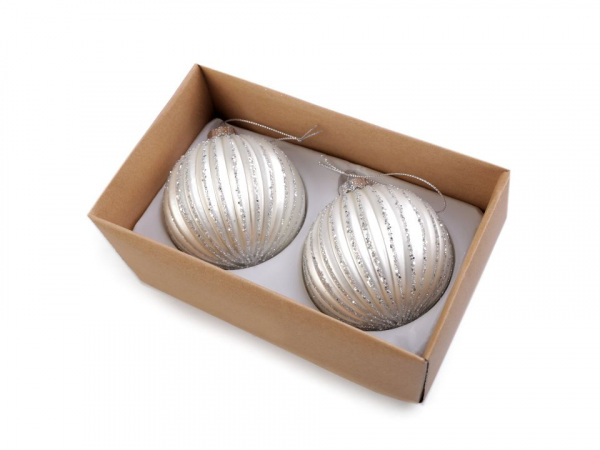 Luxusní vánoční baňka s glitry