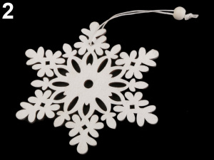 Dřevěná dekorace vločka