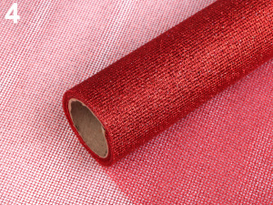 Dekorační síťka s lurexem šíře 48 cm