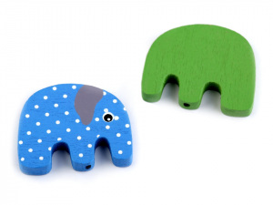 Dřevěné korálky slon 25x31 mm