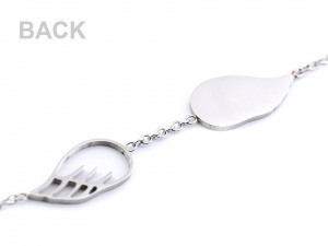 Náramek s křídly z nerezové oceli