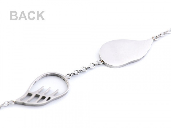 Náramek s křídly z nerezové oceli