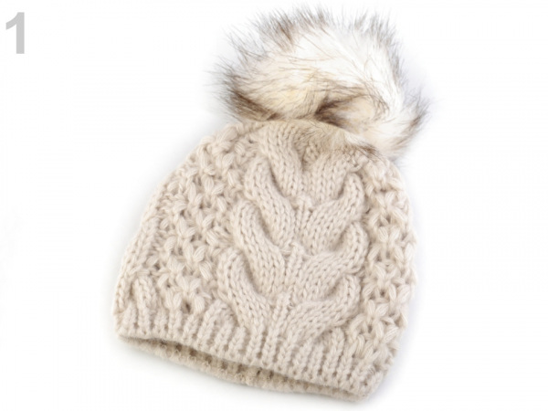 Dámská zimní čepice s bambulí