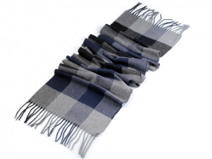 Pánská šála s třásněmi 30x170 cm