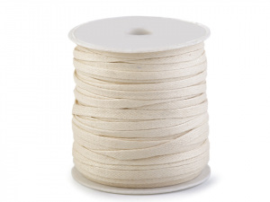 Šňůra / dutinka bavlněná plochá šíře 6 mm voskovaná