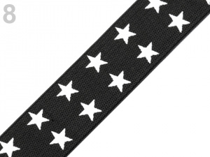 Pruženka s potiskem v různých dezénech šíře 25 mm