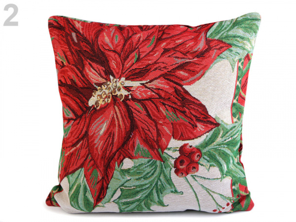 Vánoční povlak na polštář 46x46 cm gobelín