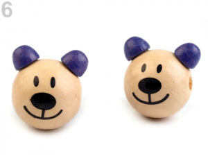Dřevěná hlava medvídek Ø24 mm