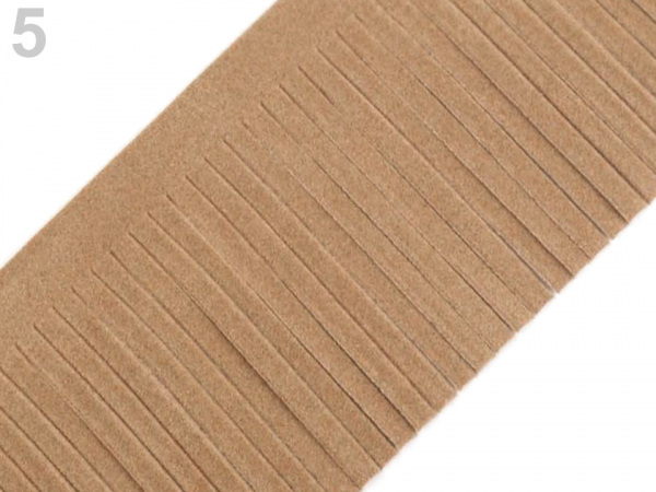 Třásně z eko kůže šíře 50 mm