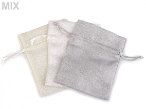 Dárkový pytlík s lurexem 10x13 cm stříbrná