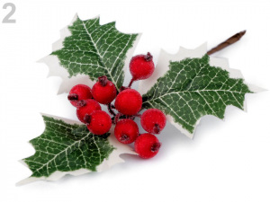 Umělá cesmína ojíněná k aranžování