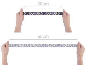 Pruženka s potiskem v různých dezénech šíře 25 mm