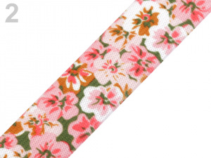 Pruženka s potiskem v různých dezénech šíře 25 mm