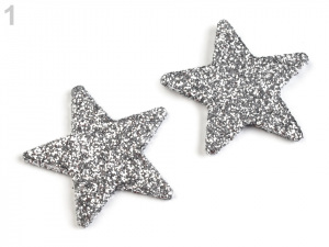 Vánoční hvězda s glitry Ø30 mm