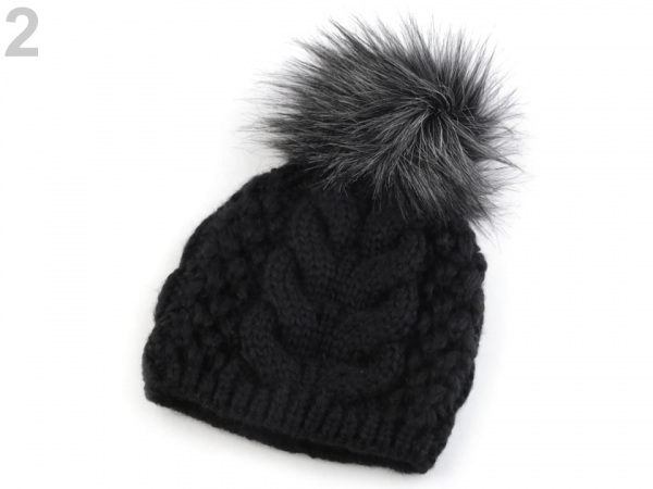 Dámská zimní čepice s bambulí