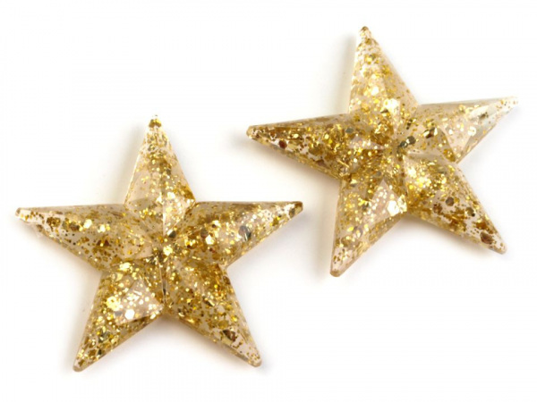 Samolepicí dekorace hvězdy s glitry Ø30 mm