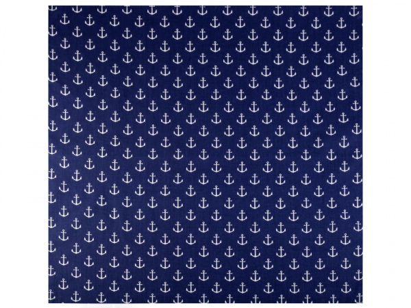 Bavlněný šátek s kotvami 65x65 cm