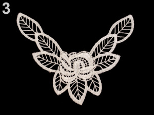 Krajková aplikace / vsadka na košilky motýl, růže