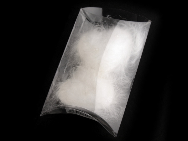 Svatební peříčkové srdce s perlami