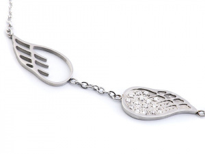 Náramek s křídly z nerezové oceli