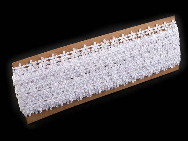 Vzdušná / jemná krajka / vsadka šíře 16 mm květy