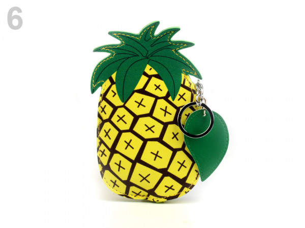 Dětská peněženka / klíčenka jahoda, kaktus, citron, ananas