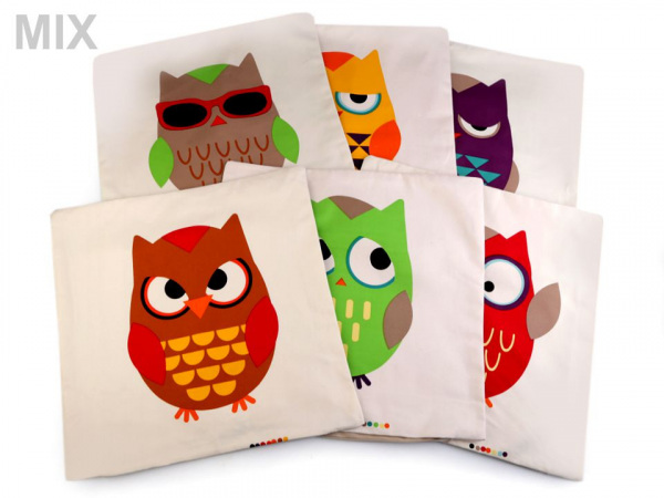 Povlak na polštář sova 45x45 cm